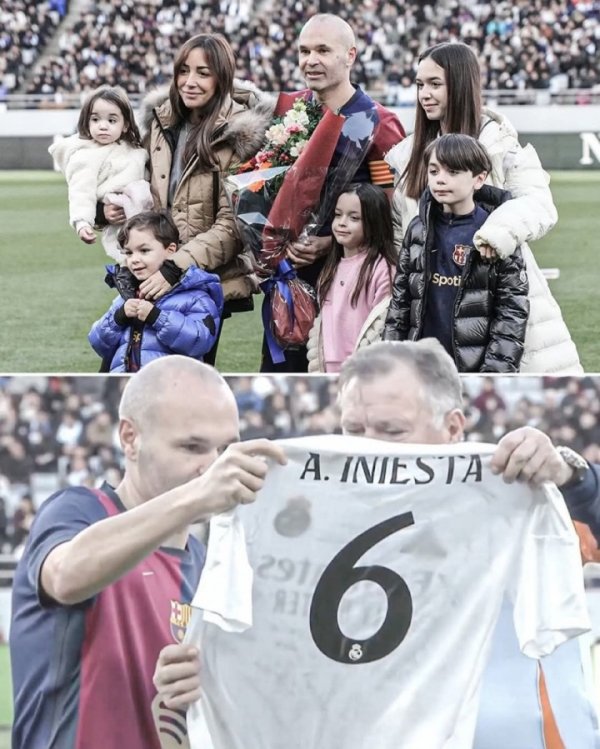 巴萨官方频说念嘲讽魔笛！球迷号晒皇马致意小白，送缅思球衣+献花