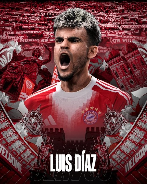 此次如何？继A-瓦伦西亚和J罗后，迪亚斯是拜仁队史哥伦比亚第3东谈主