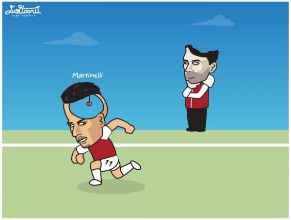 异邦漫画恶搞：当今的阿尔特塔和马丁内利😅😅😅