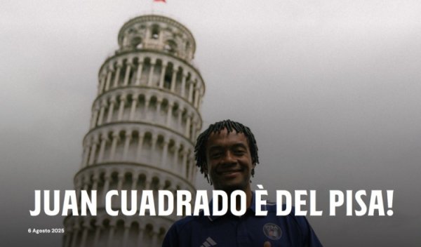 无间成立意甲！官方：37岁夸德拉多解放身加盟升班马比萨