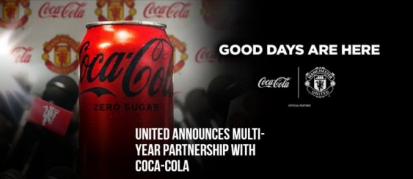 官方：曼联与好意思味可乐公司实现三年结合股伴关系