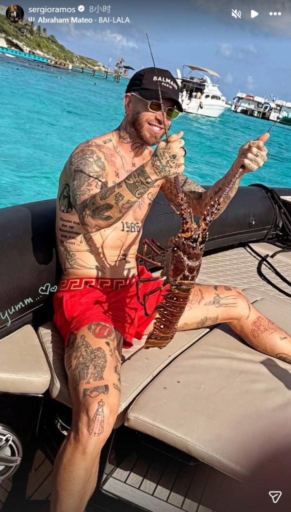 劳逸集会，39岁拉莫斯社媒晒假期失业像片，上轮刚破门助球队取胜