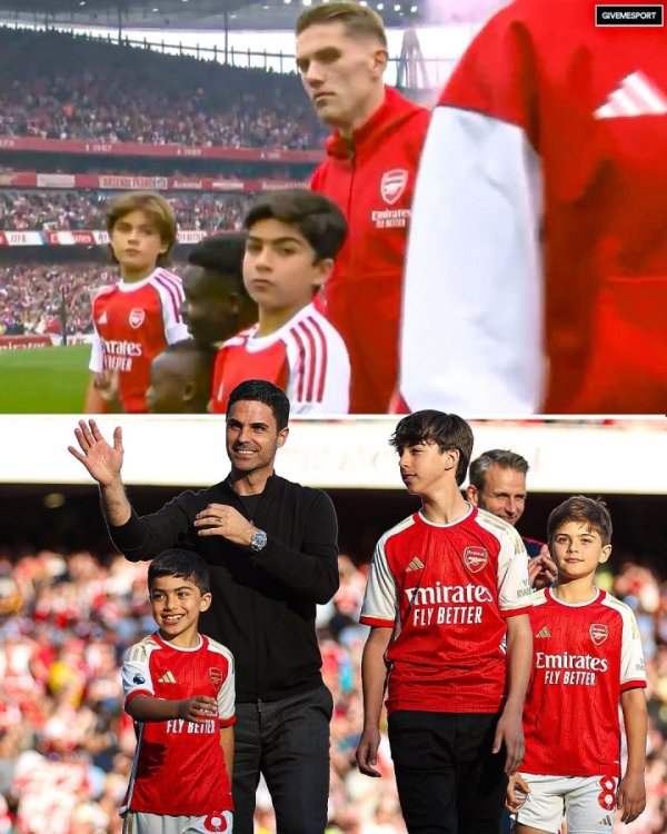 望望眼熟吗？约克雷斯上一场比赛的球童是阿尔特塔的犬子