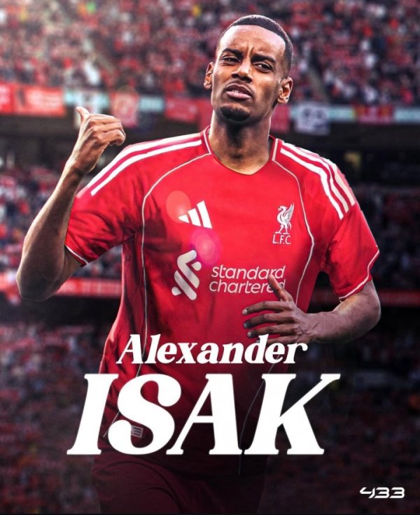 一个夏窗两破记载！利物浦将1.3亿镑报价伊萨克，转会费超维尔茨