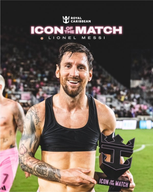 毫无悬念！梅西当选迈阿密海外vs华盛顿联全场最好球员