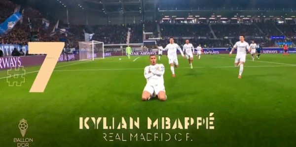 何时能夺奖？姆巴佩名次金球奖第7，8次入围均参预前十