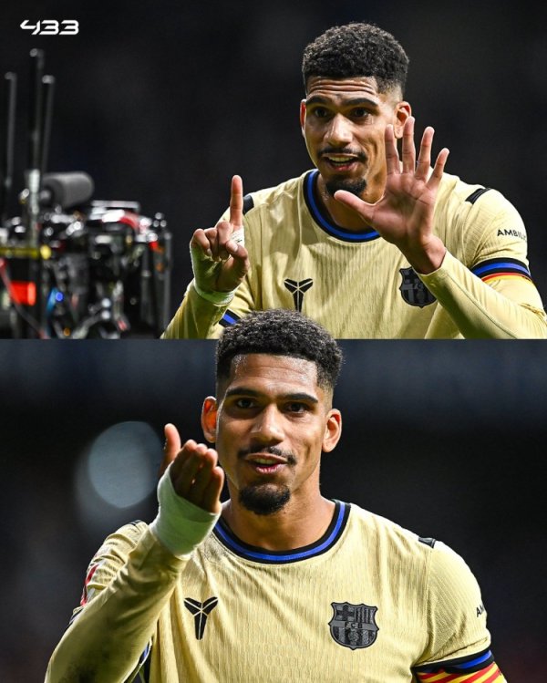 好昆玉！阿劳霍进球之后比6号手势请安受伤的加维