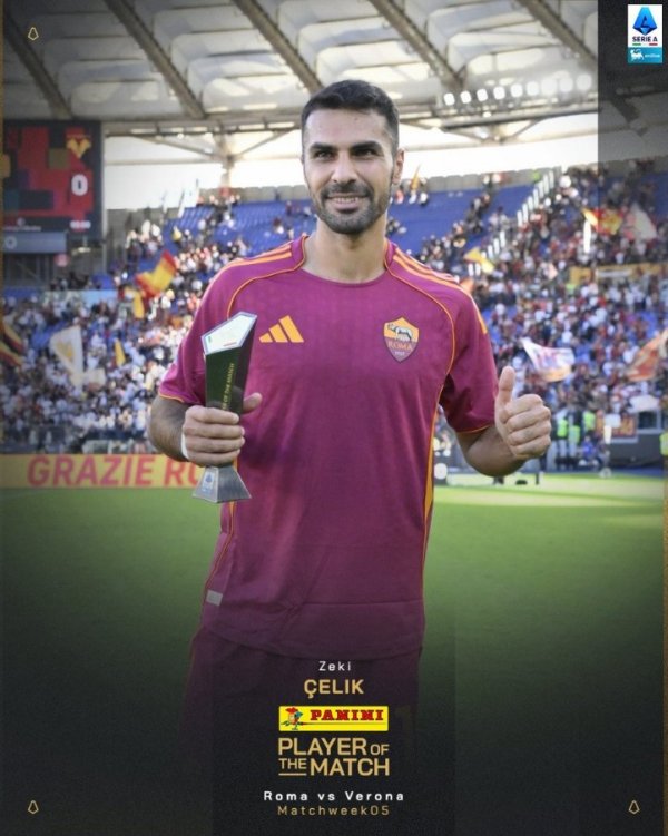 切利克：我很自得初次赢得全场最好球员，罗马但愿赢得统共比赛