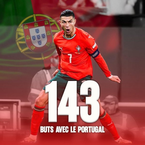 卓越29球！国度队历史弓手榜：C罗225场143球居首 梅西195场114球