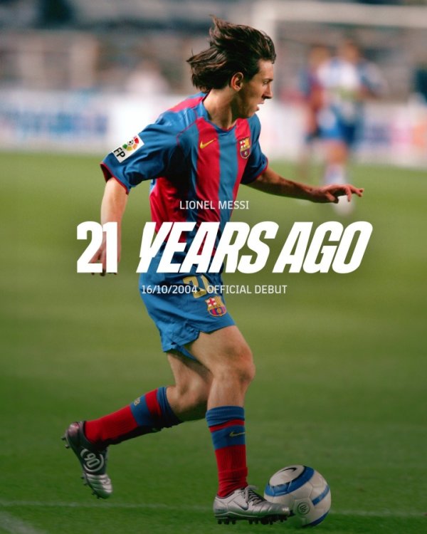 21年前的今天！巴萨官方操心梅西首秀：当时没东说念主知说念这意味着什么