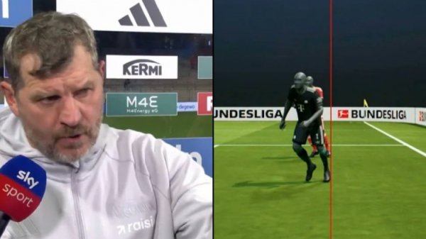 VAR取消首球！柏林联主帅吐槽：越位5毫米应该算进！有东谈主几乎疯了