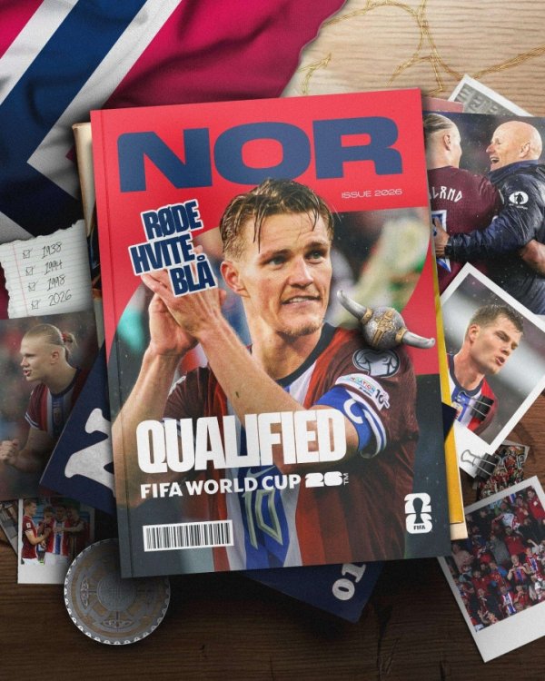 挪威时隔27年再进宇宙杯，哈兰德、厄德高迎糊口初度国度队大赛